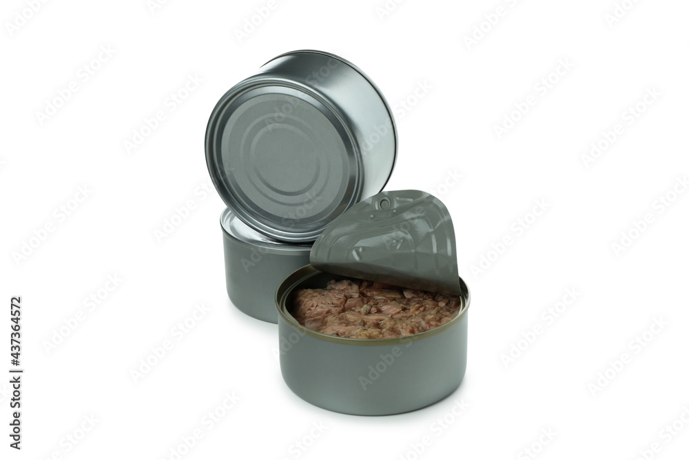 Blank canned tuna isolated on white background Blank canned tuna isolated on white background