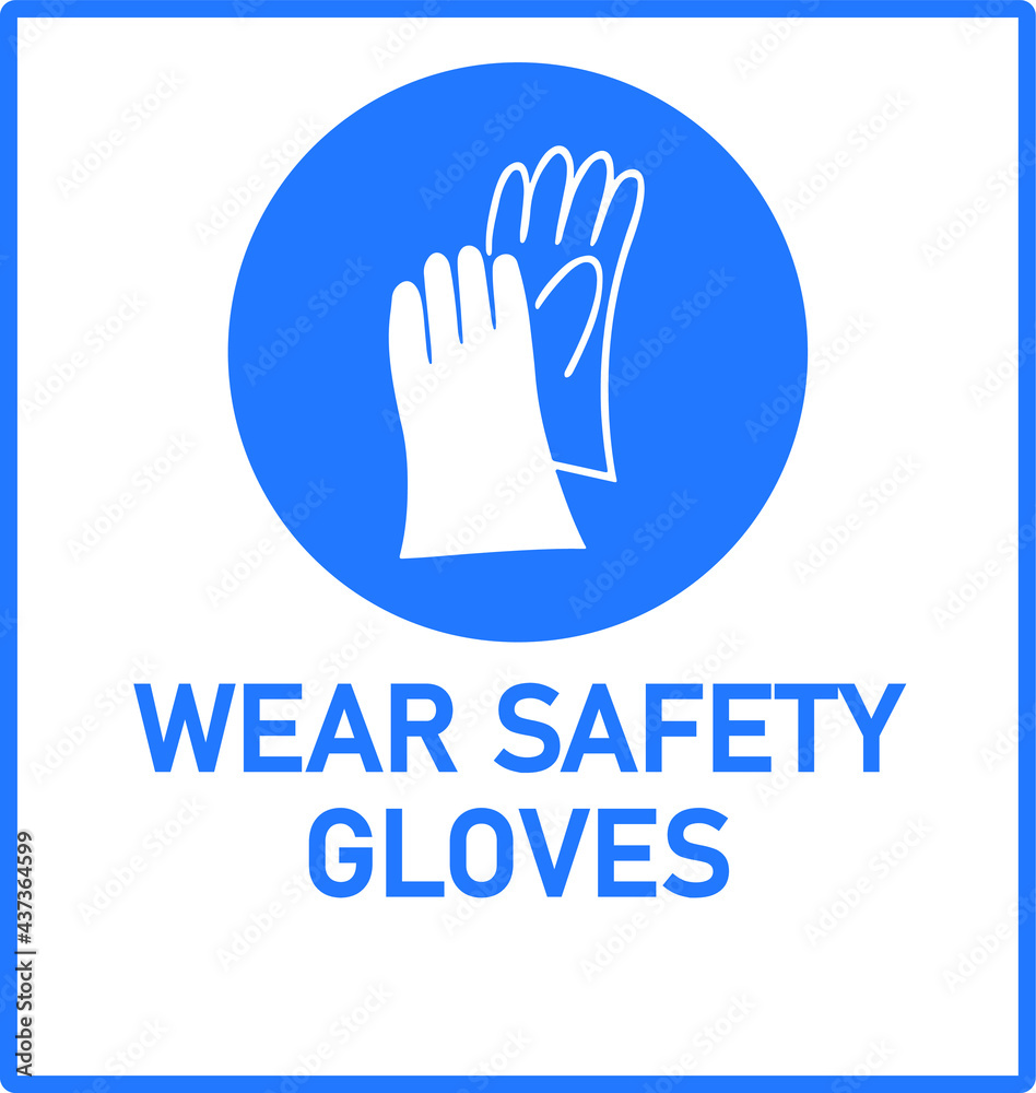vector image of wearing safety gloves vector image of wearing safety gloves