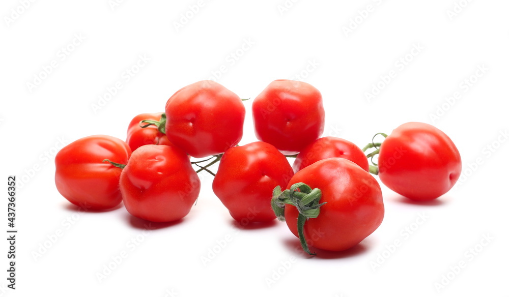 Papeletto tomatoes, tomato pile isolated on white background Papeletto tomatoes, tomato pile isolated on white background