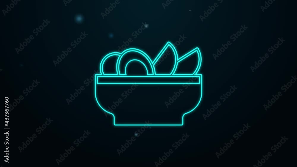 Glowing neon line Nachos in plate icon isolated on black background. Tortilla chips or nachos tortillas. Traditional mexican fast food menu. 4K Video motion graphic animation Glowing neon line Nachos in plate icon isolated on black background. Tortilla chips or nachos tortillas. Traditional mexican fast food menu. 4K Video motion graphic animation