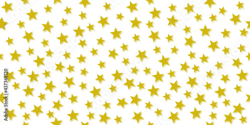 stars background gold yellow and white colors, starry pattern, vector wide 
