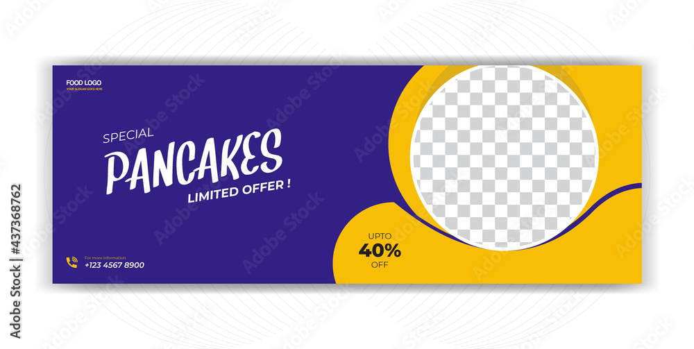 Pancakes Food Restaurant Social Media Instagram Post Facebook Cover