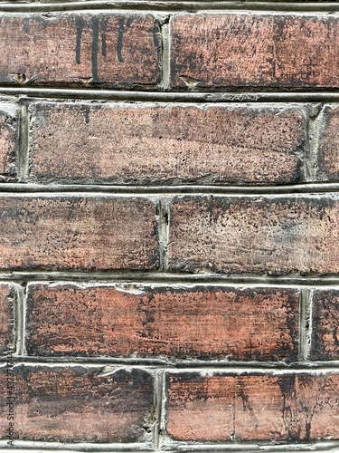 Old brick brown wall background