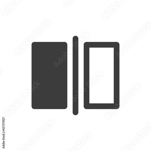 Mirror horizontally icon. Flip horizontal sign for web and mobile UI design.