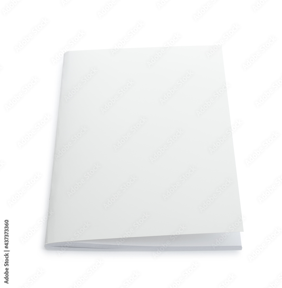 Blank paper brochure isolated on white. Mockup for design Blank paper brochure isolated on white. Mockup for design