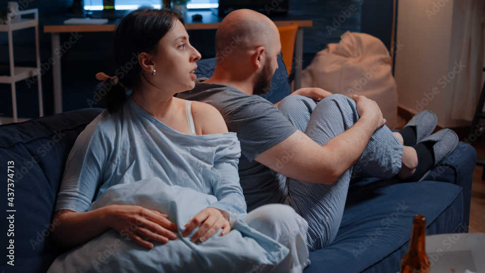 Depressed couple struggling with mental problems health going through a major depression period. Victims of stress screaming desperately at each other getting aggressive because of the frustration Depressed couple struggling with mental problems health going through a major depression period. Victims of stress screaming desperately at each other getting aggressive because of the frustration