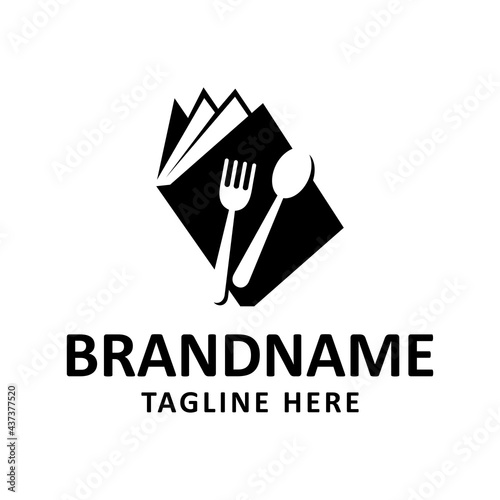 Modern vector graphic of cookbook logo