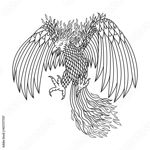 Phoenix vintage mascot logo design
