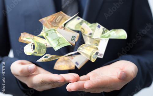 cashflow euro banknote bill...
