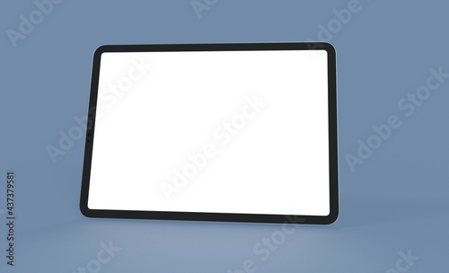 pc  tablet computer  ipad with blank 3d