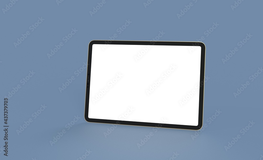 3D tablet with empty screen isolated digital 3D tablet with empty screen isolated digital