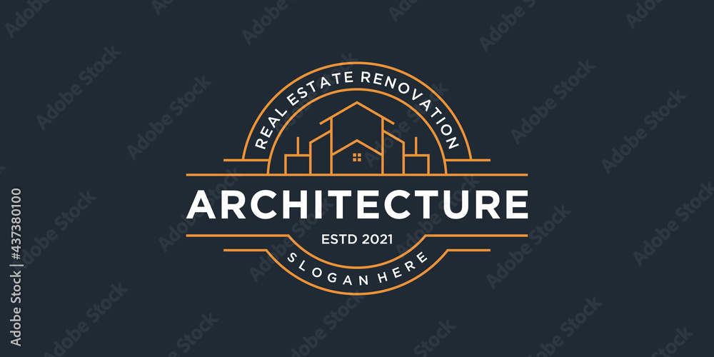 Obraz premium Set of building architecture emblem collection, real estate logo design symbols for your branding, company and business.