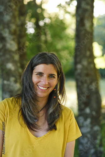 Portrait of an enterprising and optimistic woman shows confidence