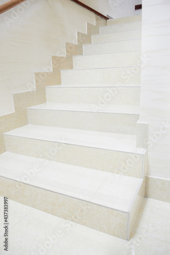 White marble staircase interior