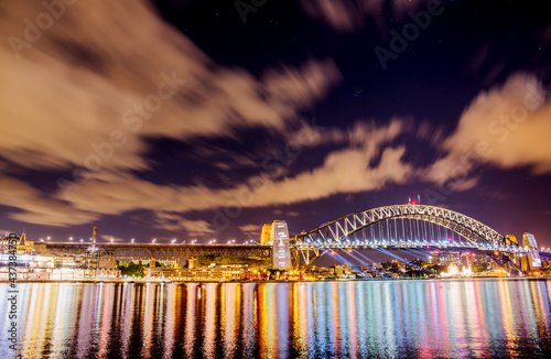 Night view of Sydney Harbour Bridge