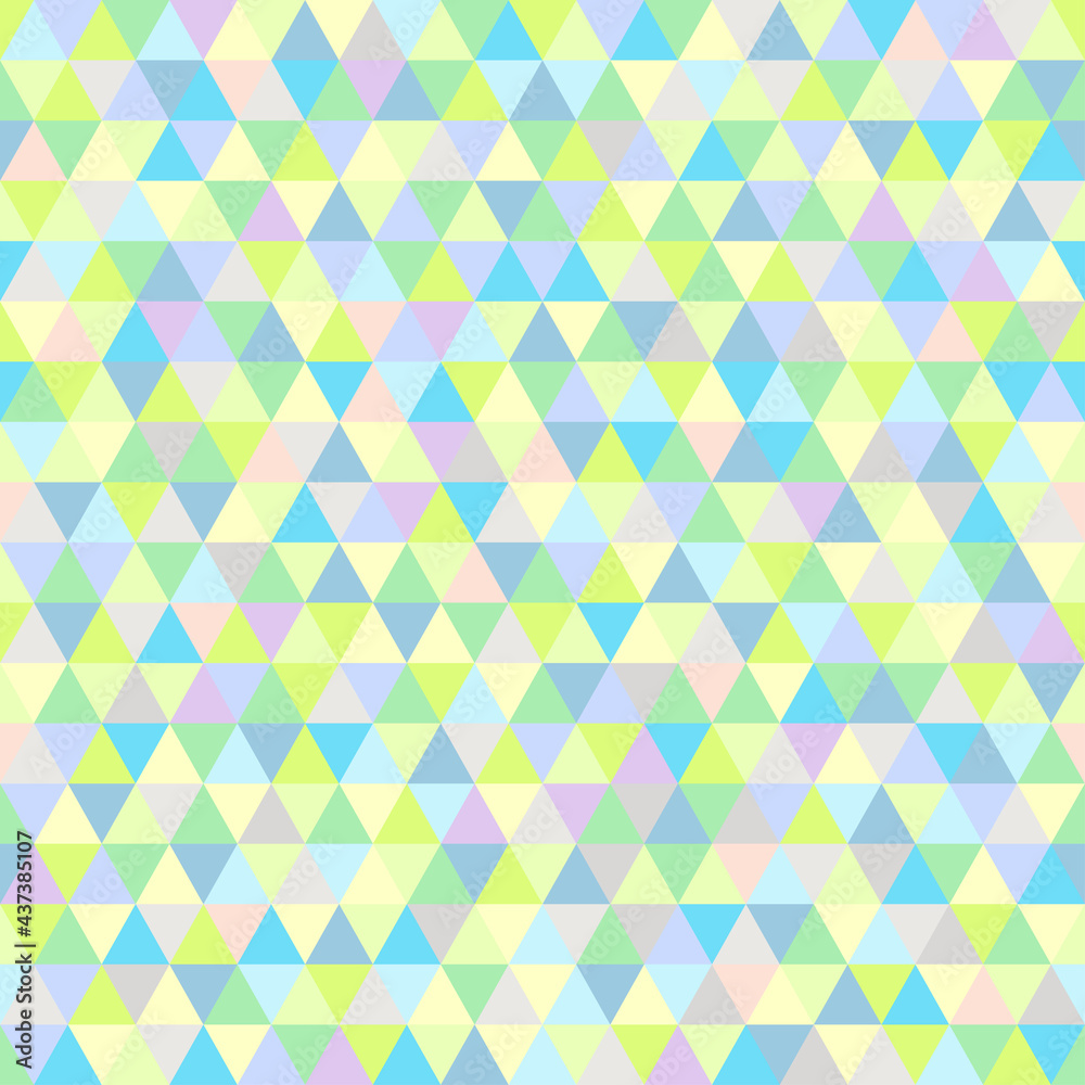 Seamless triangle pattern. Abstract geometric wallpaper of the surface. Cute background. Pretty colors. Print for polygraphy, posters, t-shirts and textiles. Beautiful texture. Doodle for design