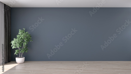 Fototapeta Naklejka Na Ścianę i Meble -  Illustration 3D rendering large luxury modern bright interiors Living room mockup computer digitally generated image