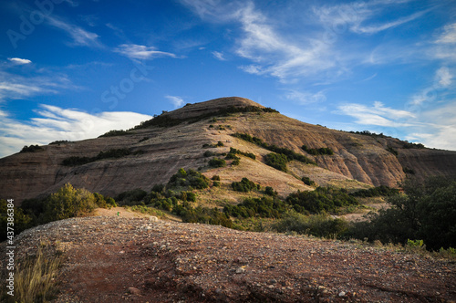 Ascent to the Montcau summit in a winter morning (PN Sant Llorenç del Munt, Catalonia, Spain)