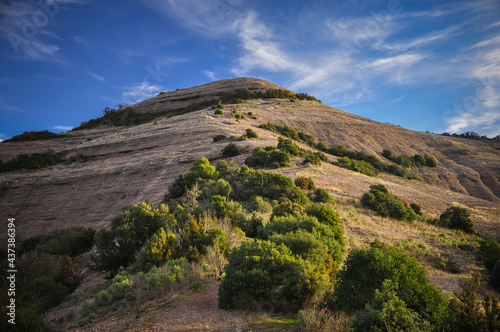 Ascent to the Montcau summit in a winter morning (PN Sant Llorenç del Munt, Catalonia, Spain)