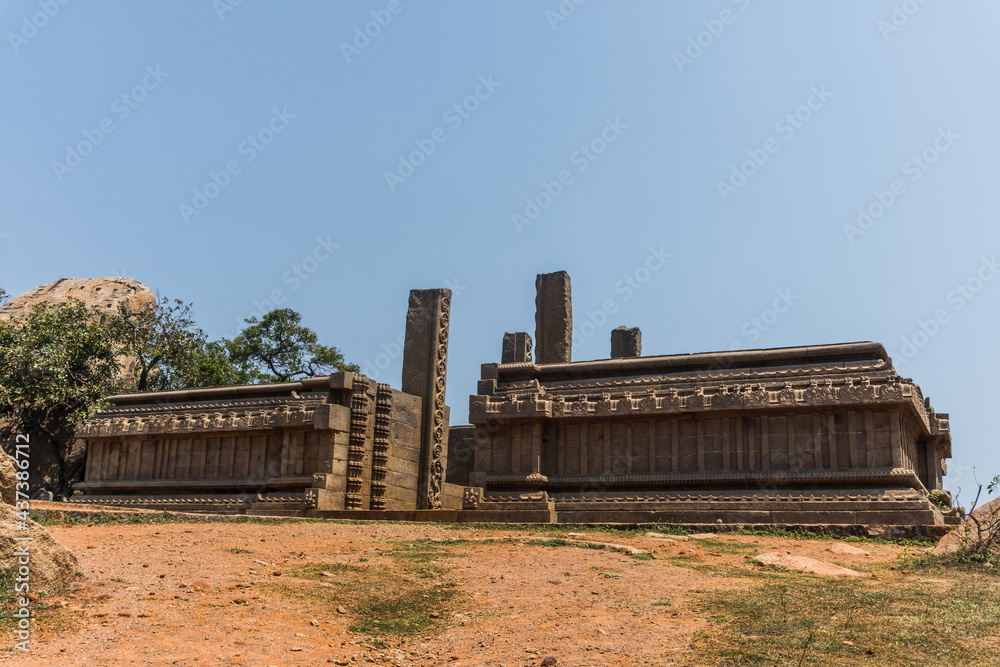 The Group of Monuments at Mahabalipuram is a collection of 7th- and 8th-century CE religious monuments in the coastal resort town of Mahabalipuram, Tamil Nadu, India and a UNESCO World Heritage Site The Group of Monuments at Mahabalipuram is a collection of 7th- and 8th-century CE religious monuments in the coastal resort town of Mahabalipuram, Tamil Nadu, India and a UNESCO World Heritage Site
