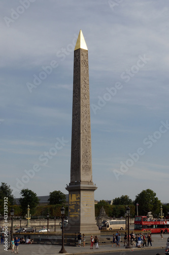 Paris (France). Obelisk of Luxor in the Place de la Concorde in the city of Paris