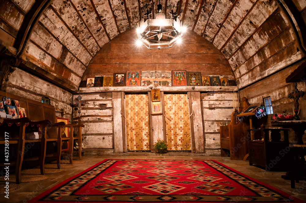 Obraz premium Old wooden church in Ciucea Romania Octavian Goga