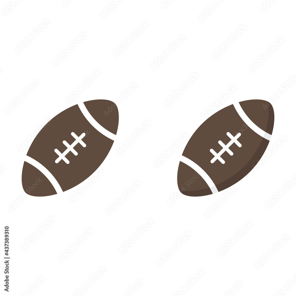 American football ball icon, modern minimal flat design style American football ball icon, modern minimal flat design style