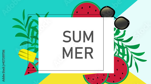 Tropical summer background vector