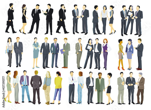 Große Personengruppe stehen zusammen Illustration