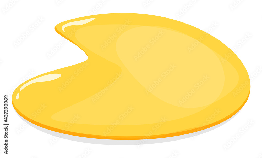 Yellow puddle vector isolated. Oil, honey, urine or gasoline liquid. Gold colored natural shape of stain. Wet spot. Yellow puddle vector isolated. Oil, honey, urine or gasoline liquid. Gold colored natural shape of stain. Wet spot.