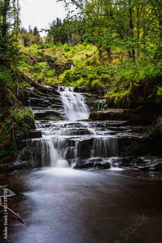 Little waterfall on the way to Blaen y Glyn Isaf Waterfall, Brecon Beacons, Wales, England
