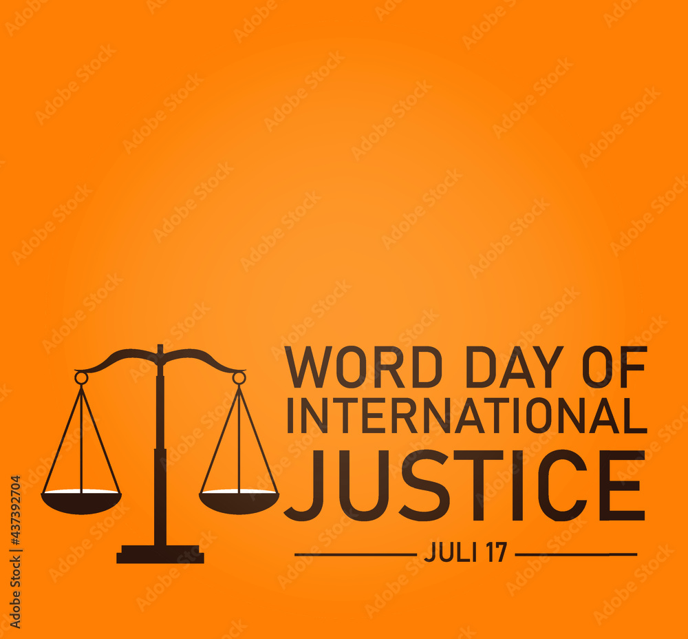 world day for international justice vector image, july 17 world day for international justice vector image, july 17