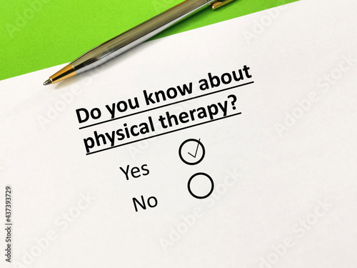 Questionnaire about therapy