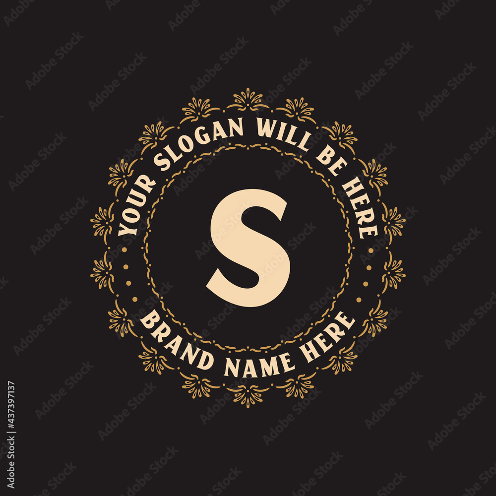 Fototapeta premium Luxury creative letter S logo for company, S letter logo free vector