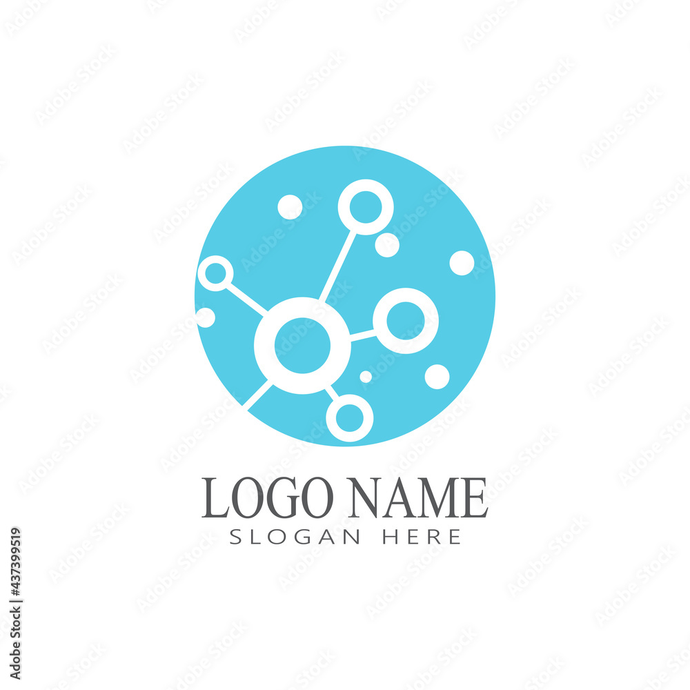 Molecule symbol logo template vector illustration design