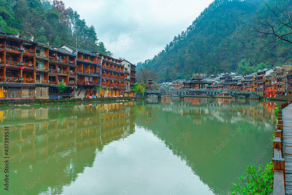 Obraz premium Attractions in Phoenix Ancient City, China