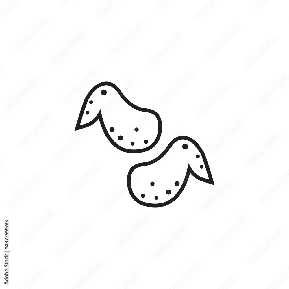Black flat line vector icon for bowl with boiled rice and chopsticks on white background Black flat line vector icon for bowl with boiled rice and chopsticks on white background