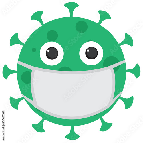 Corona virus with mask