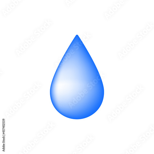 volumetric blue drop. vector illustration