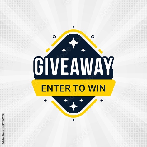 Giveaway and enter to win banner sign design template