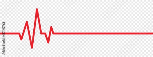 Red heartbeat line icon. vector illustration photo
