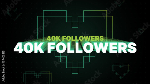 40K Followers banner for a social media design post