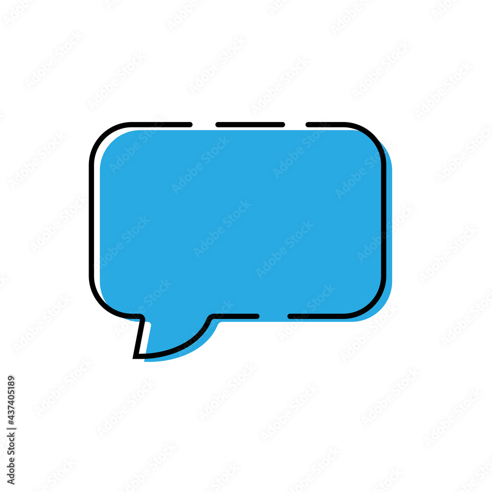 Blue message bubble. Message speech frame. Chatting message template bubble Blue message bubble. Message speech frame. Chatting message template bubble