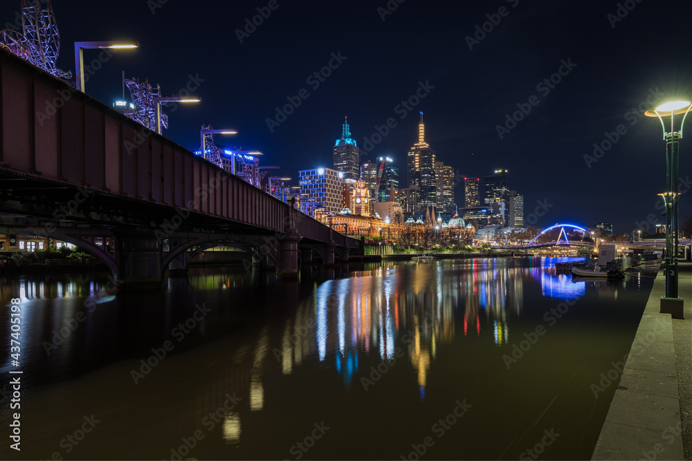 Melbourne City by night