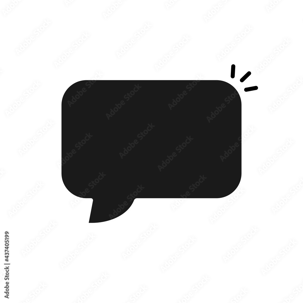 Black message bubble. Message speech frame. Chatting message template bubble Black message bubble. Message speech frame. Chatting message template bubble