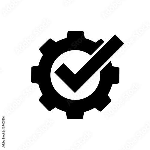 Check mark icon, logo isolated on white background