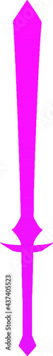 Purple sword silhouette design