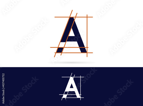Letter A architecture logo design. Vector combination of construction and letter