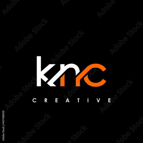 KNC Letter Initial Logo Design Template Vector Illustration photo