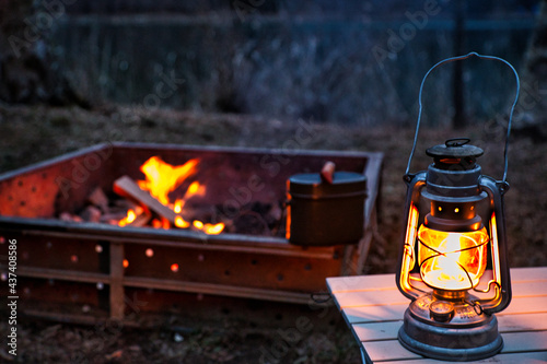 campfire in the forest